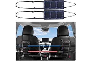 Topoloar 2 PACK Auto Angelrutenhalter, Auto Angelrutenhalter für den Rücksitz, Passend für SUV/Wagen/Van/Jeep/Lastwagen (Tarnung)