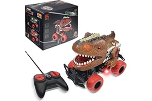 FGZU Dinosaur Toys for 3-8 Year Old Boys, Remote Control Car for Boys 3-5 RC Dinosaur Cars for Boy Toys Age 4-6, Christmas Birthday Gifts for 3-7 Year Old Boys Teen