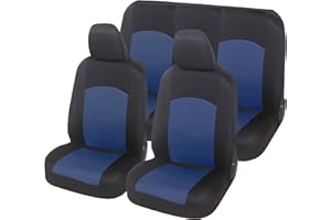 Auto Accessori Lupex - Coprisedili Auto Universali | Colore Blu Scuro | Set Fodere Copri Sedili Anteriori e Posteriori | Tessuto Poliestere | No Suv