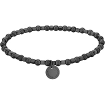 Collana Liebeskind Berlin LJ-1536-N-46 In Acciaio Inox - Catena A Maglia Barbazzale Con Ciondolo Logo, 47 Cm, Nero Lucido