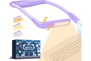 EASTPIN Hals Leselampe Buch LED Buchlampe: Leselampe Bett Stricklampe 3 Farben Buchlampe Wiederaufladbar, Halslampe Leselicht Hals Nackenlampe für Lesen Stricken Häkeln, Geschenke für Frauen Weihnachten