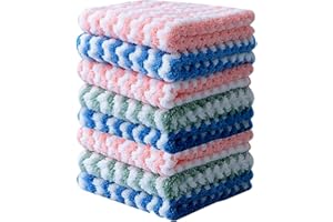 XongSyue 12 Piezas Paños de Limpieza de Microfibra, Trapos Microfibra Kit, Toallas de Cocina Superabsorbente, Trapos Limpieza para Hogar, Cocina, Mascotas, Automóvil (29 x 29 cm)