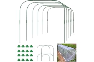 OAHAO 6 Sets Greenhouse Hoops for Raised beds, Garden Hoops of 65CM x 80CM Detachable Rust-Free Garden Tunnel for Garden Fabric,Garden Hoops Grow Tunnel, DIY Plant Support Garden Stakes