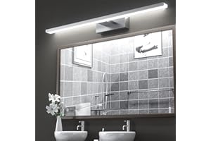 VITCOCO Lampada da Specchio LED, Specchio Bagno 15W 1200lm 60cm Luce Specchio Con Interruttore Luce per il Trucco Bagno Bianco Neutro 6000K Impermeabile IP44