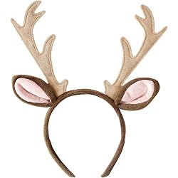 WIDMANN MILANO Rentierhut Aus Plüsch – Mit Ohren, Hörnern & Roter Nase | Weihnachts- & Karnevals-Accessoire