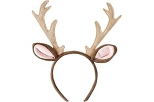 W WIDMANN MILANO Party Fashion - Diadema reno, para adultos, disfraz de animal, para Navidad, carnaval