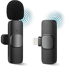 Microfono Lavalier Wireless Per IPhone - Mini, Riduzione Rumore, Batteria 6 Ore