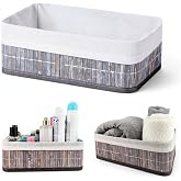 Deconox Bamboo Multi-Purpose Storage Box Organizer Medium Size Organizer, Decorative Bamboo Organizer GRAY (29x19x10cm)