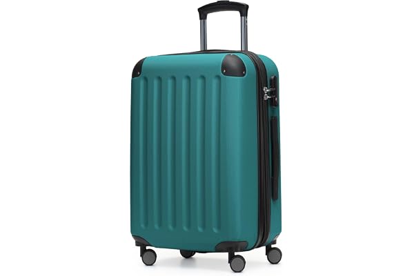 Hauptstadtkoffer Spree – Bagage à Main, 55 × 36 × 21 cm, Serrure TSA, 4 Roues, 42 litres, Valise de Voyage, Valise Rigide, Trolley, Bagage Cabine, Extensible, AquaVert