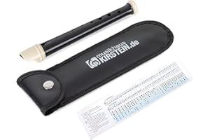 Flûte Garklein Classic Cantabile - Flûte à bec sopranino en plastique - monobloc - avec étui - noir