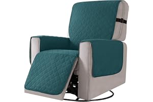 Time to Sparkle 1Pack Recliner Chair Cover Waterproof Recliner Chair Covers Slip Slipcover Protector Machine Washable Furniture Protector Cover for Kids and Pets - Peacock Blue