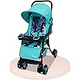 Nurtur Ryder Ultra Compact Lightweight Baby Travel Stroller with Storage Basket, Detachable Food Tray, Reclining Seat and Leg Rest, 0-36 Months - Cyan