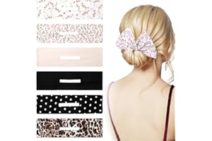 UOCAI 6 Pièces Chignon Magique Français Styling Donut Buns Réutilisables Outils de Donut à Bouclés de Cheveu Twist Flexibles Multicolore Hair Bun Maker Cheveux Accessoire