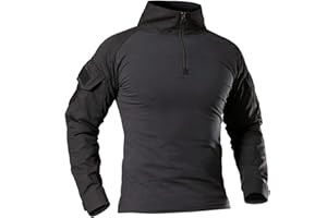 MAKINGDA Chemise militaire tactique à manches longues pour homme - Respirant - Séchage rapide - Fermeture éclair avant - Camouflage Airsoft