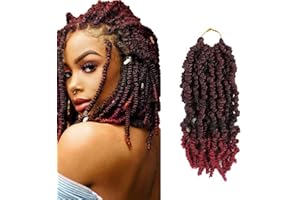 BLISSOURCE 3packs Spring Twist Hair Pre Twisted Spring Twist Crochet Hair Extensions Sénégalais Spring Twist Crochet Hair Synthétique Crochet Tressage Cheveux Twist Braids Twist Cheveux Bouclés (10 pouces, TBUG)
