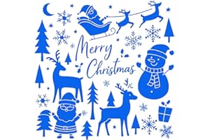 YLAB 6 Snow Spray Stencils for Christmas - Plastic Snow Spray Stencils