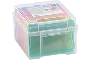 Vaessen Creative Farbige Staubox mit 6 Boxen, 21 x 18,5 x 14 cm