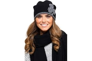 Kamea Damen Winterset Valencia, 2 tlg, Mütze mit passendem XXL Schal, Geschenk für Frauen