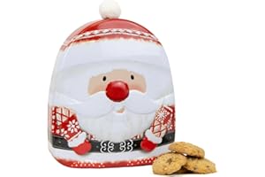 THE SILVER CRANE CO. Father Christmas Santa Gift Set - Novelty Christmas Biscuits Gift Set Tin Filled with Fancy Chocolate Chip Cookies - Luxury Tins of Biscuits for Women and Men, English Gifts & Presents for Food Lovers