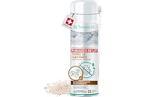 SERENI-D TERRE DE DIATOMÉE PUNAISES DE LIT – AÉROSOL ANTI PUNAISES DE LIT – EFFICACITÉ FOUDROYANTE – Ingrédients 100% - Action IMMÉDITE et EFFICACE - Swiss Lab