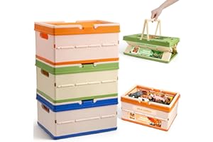 FRUSE 3 Pack Toy Storage Box, Large collapsible Toy Box with Lid and Handle,Large Toy Storage Organizer Boxes Bins for Kids, Boys, Girls, Nursery,Playroom,Bedrooms,Living Rooms,