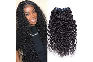 Vague d'eau Cheveux Humains 3 Bundles Msgem 16 18 20 pouces Brésiliens Vague d'Eau Cheveux Humains Bundles 100% Extensions de Cheveux Humains Non Transformés Couleur Noire Naturelle