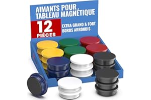 REORDA® Aimants Puissants pour Tableau Magnétique – Aimants pour Tableau Blanc, Tableau d'Affichage, Réfrigérateur & pour Rangement Bureau & Cuisine