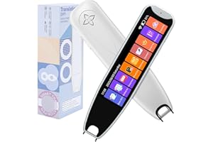 EASYMAIDI Scan Reader Pen, Portable 134 Language Translator Device, Scan Reader Pen for Voice Translator Device, Wi-Fi Wireless Reading Pen for Dyslexia, Wireless Language Translator (White)