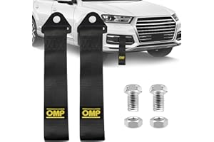 GD HUA 2 Piezas Correa de Remolque Universal, Correa de Remolque Profesional, Correas de Nylon Remolque, Cuerda de Remolque Universal, para Delantero Trasero Parachoques—Negro