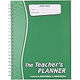 Educational Planning Books - The Teachers Planner Wirobound 2025-26 | A5 Teacher Planner & Academic Diary, Page-a-Day Teacher Notebook in 6 Periods per Day - Green (TP9-G)