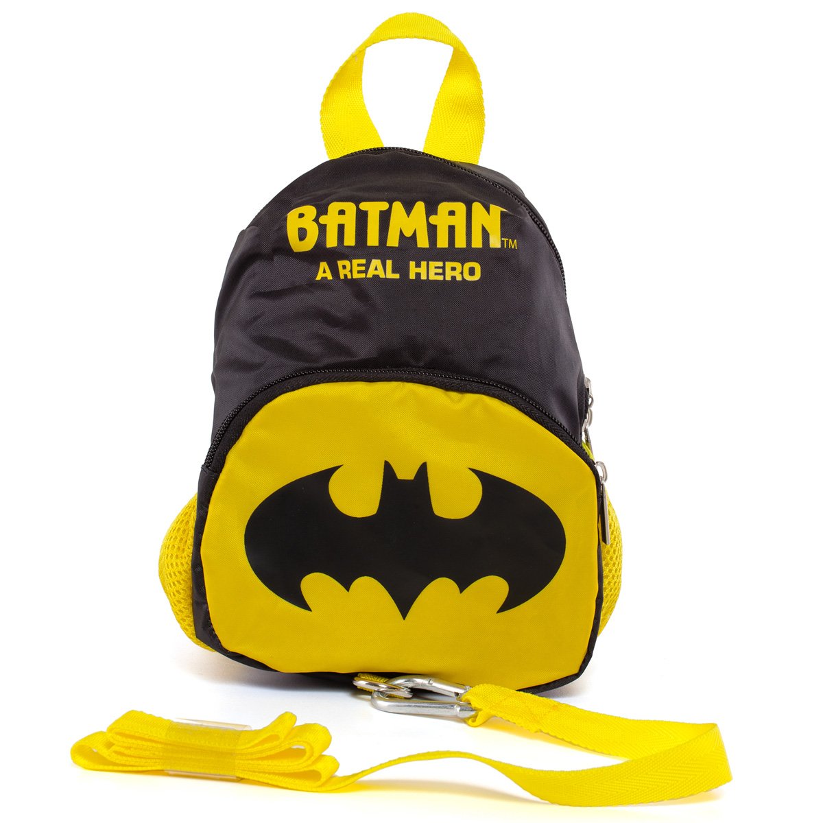Kinderrucksack-mit-abnehmbaren-Sicherheitsband-im-Batman-Design--Kindergartentasche-Kinder-Sicherheitsgurt-Rucksack-Tasche