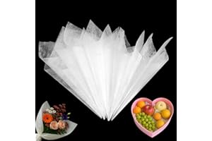 NOTOKE 76 pezzi di carta da imballaggio floreale, carta velina bianca, materiale da imballaggio, 30 x 30 cm, carta da regalo per fiori, artigianato, fai da te, matrimonio, compleanno, decorazione