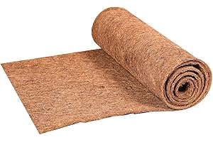 GGOUPTY Coco Liner Roll 16 Inch x 78.7 Inch Coconut Liners for Planters Natural Coconut Fiber Basket Liner Sheet Coir Mat Liner for Patio Containers Garden Plants Wall Planter Decor