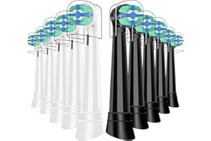 CALLYSONIC IO Brossette Compatible avec Oral b io, Brossette de Rechange Compatible avec Oral-b io 3 4 5 6 7 8 9 10 séries Brosses à Dents électriques （5 Noirs + 5 Blancs）