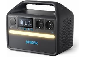 Station électrique portable Anker 535, Générateur Électrique Portable 512Wh avec Batterie LiFePO4, 500W 7 Ports, pour camping extérieur, camping-cars, domestique, balcon, Panne de Courant