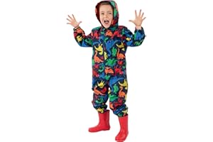 Harry Bear Puddlesuit, Dinosaur Or Rainbow Kids Puddle Suit, Kids Rain Jacket