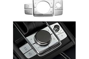 ANFOKAS 8 piezas compatibles con Mazda 3 CX-30 CX-50 Accesorios 2025 2024 2023 2022 2021 2020 cubierta de consola central de coche, panel de cambios, perilla de palanca de cambios, cubierta de botón