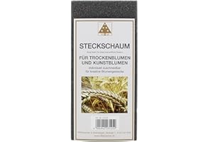 Riffelmacher & Weinberger 23125 - Floral Foam for Dried Flowers, Optimal Base for Arrangements, Floral Sponge for DIY, Floristry and Wedding, Size 23 x 11 x 7.5 cm, Grey
