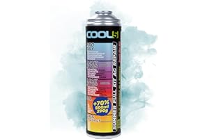 COOL5 5in1 - Kit de réparation de climatisation, AC, remplacement du réfrigérant R1234yf pour la recharge de la climatisation pour les voitures après 2016 + Nettoyant universel 500ml