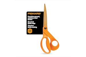 Fiskars 12-96536984 Gartenschere, gezahnt, Titan-Nitrid-Schere, 22,9 cm