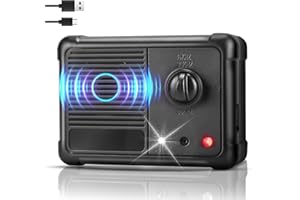 AUTESS Anti Bark Device for Dogs,Automatic Ultrasonic & Light Sonic Bark Deterrents with 3 Sensitivity & Frequency,USB Rechargeable with 50Ft Long Range& Waterproof for Outdoor & Indoor