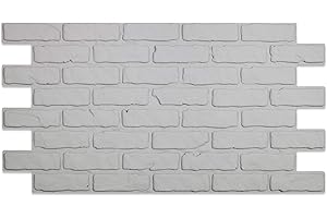 Decoresin Pannello Finto Mattone Ricostruito in Polistirolo Resinato (Grigio)