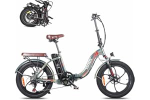 Fafrees 20" Bici Elettrica Pieghevole, 36V/18Ah Bicicletta Elettrica Donna, 120-150KM Pedalata Assistita, 3.0 Fat Bike Uomo Ebike da Città, 250W 25KM/h 7 Velocità, F20 Pro Upgrade