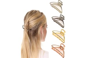 HIDEYA Confezione da 4 fermagli per capelli Artigli per capelli in metallo Accessori per capelli da donna per ragazze