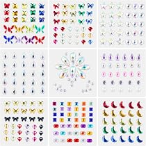9 Blatt Gesichts-Edelsteine – Bunte Strass-Aufkleber Für Make-up, Festival, Karneval, Wiederverwendbar
