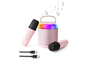 Bietrun Enceinte Portable Karaoke avec 2 Micros