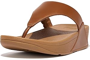FitFlop Women's Lulu Leather Flip Flops, Toe-Post Sandals, Comfortable with Natural Arch Support