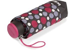 Isotoner Parapluie compact, solide, ultra déperlant, à ouverture manuelle,