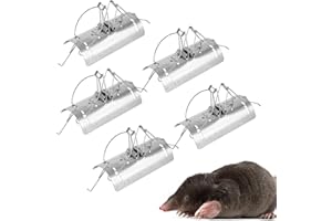 REPELEM Tunnel Mole Trap Reusable Mole Traps, Rust-Free Garden Protection Humane Vole & Mole Killer, Powerful Mole Deterrent | Large, Pack of 5