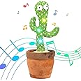 Jack Royal Cactus Dancing Talking Toy Plush Toy Wriggle & Singing Recording Repeat What You Say Funny Education Toys for Babies Children Playing Home Decoration